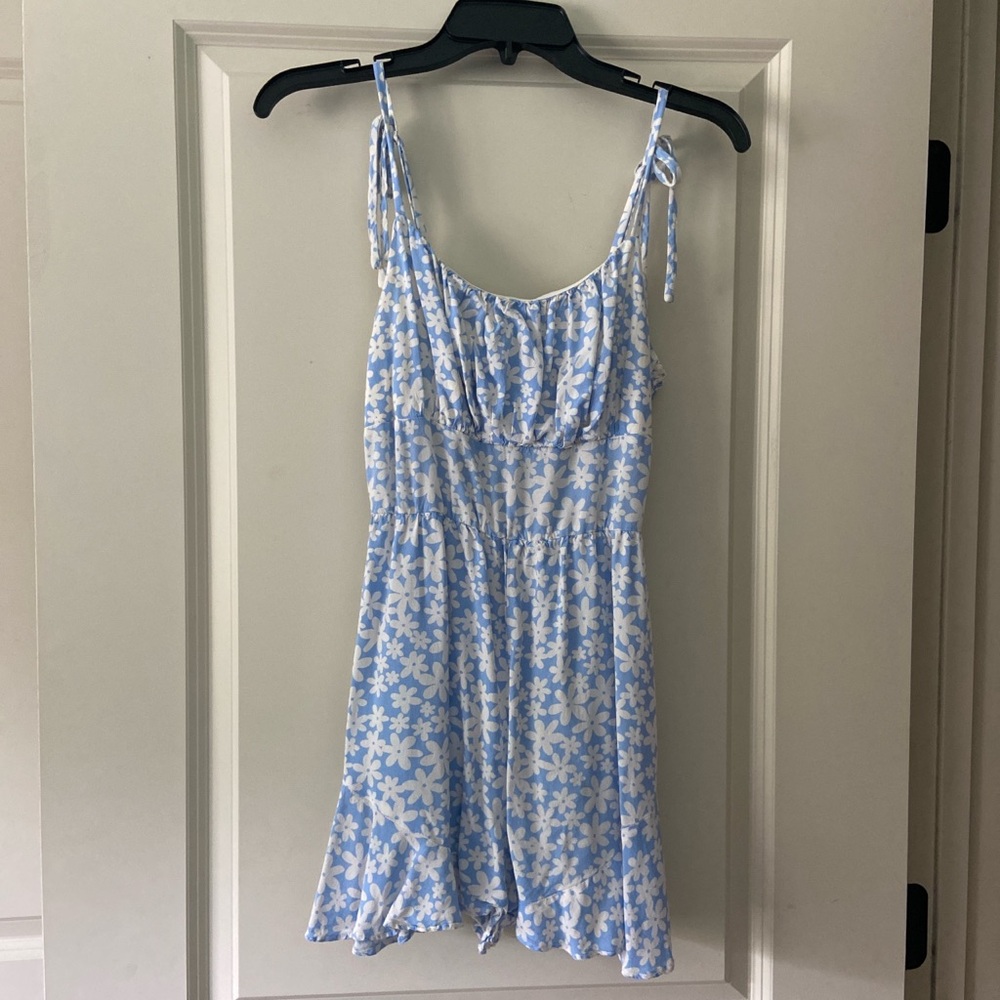 Light Blue Floral Romper
